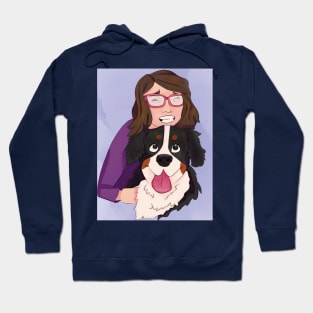 Bernese Mountain Dog with Brunette Mom Hoodie